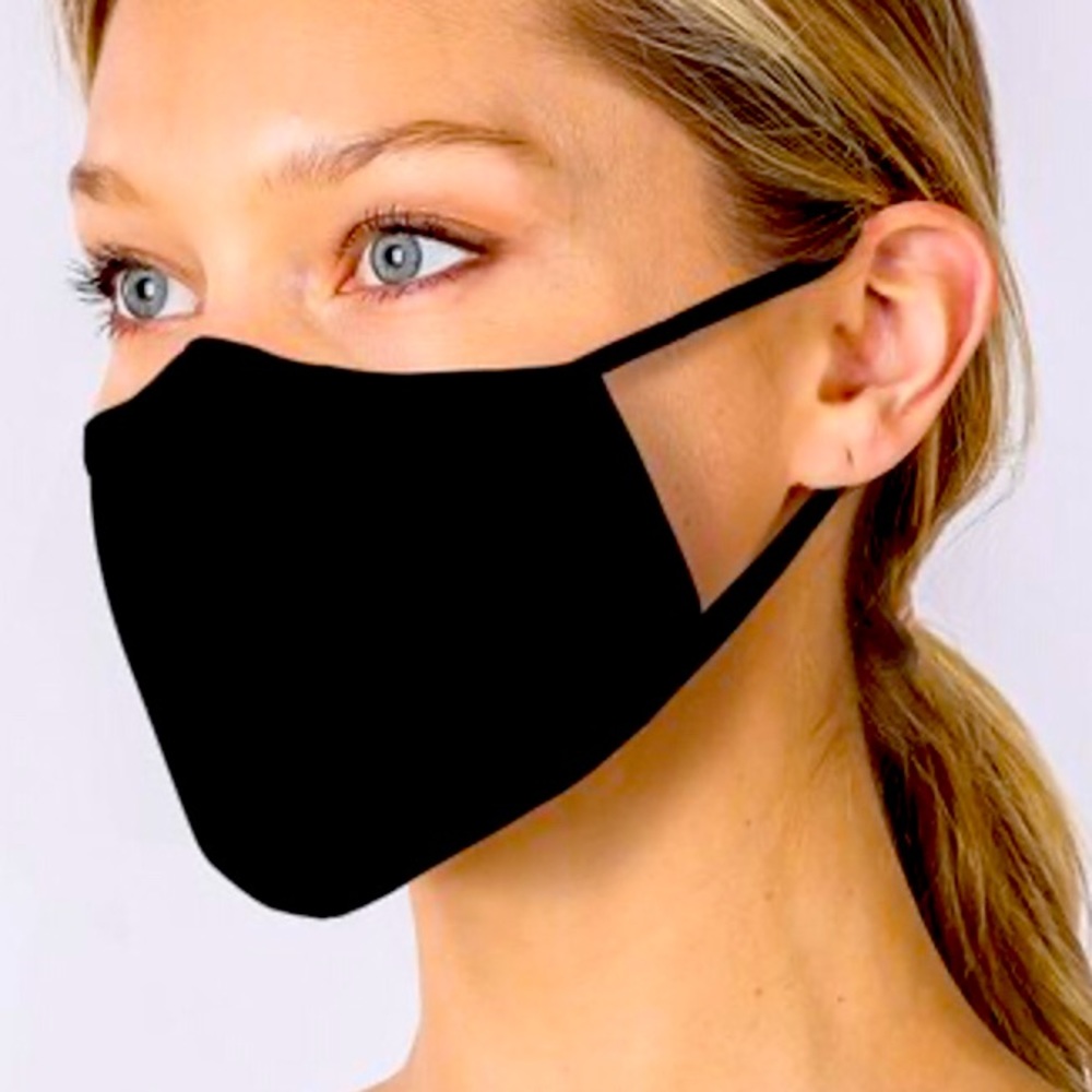 Black Cotton Face Mask with 10 PM